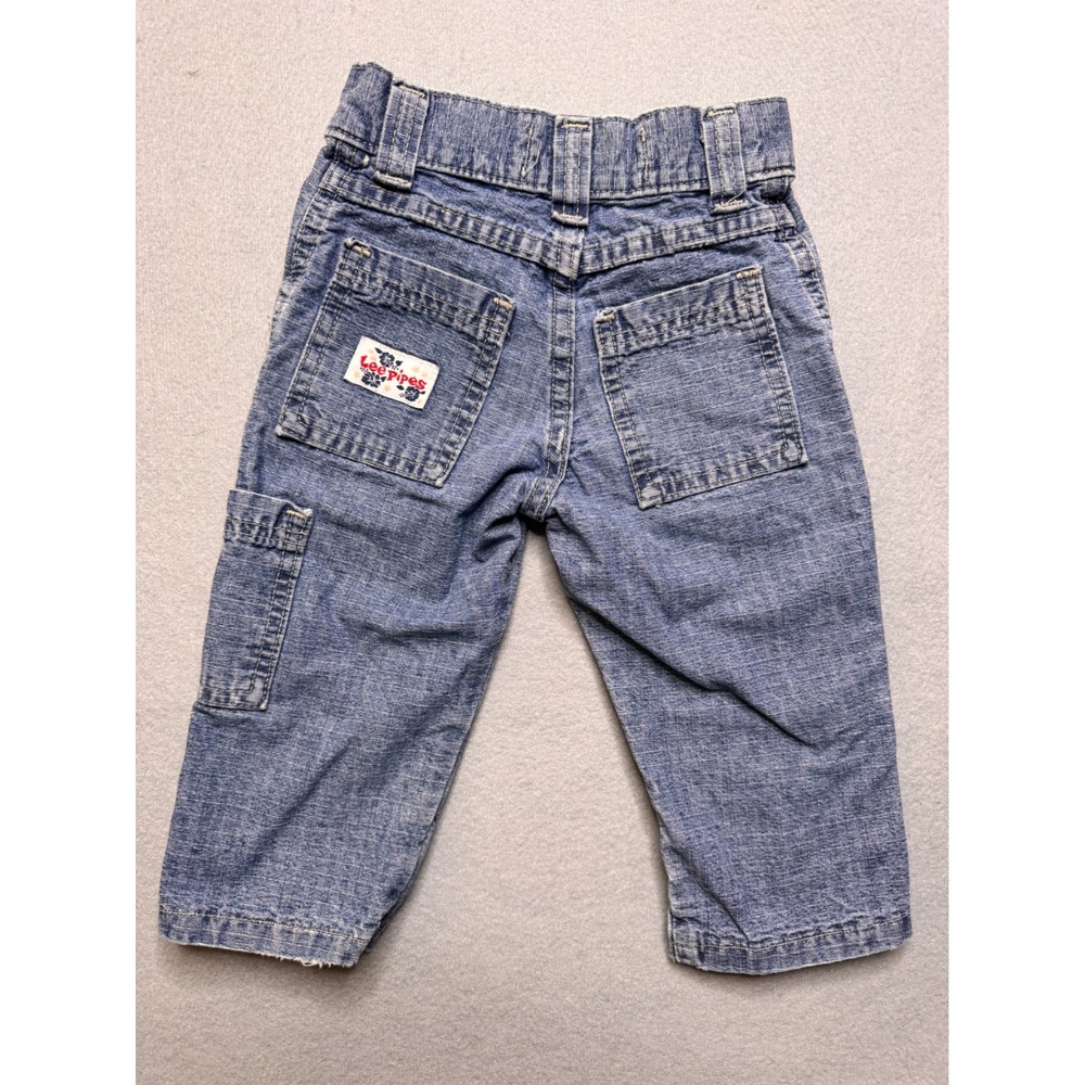 Lee Pipes‎ Jeans Kids 4R Blue High Performance Vintage Y2K Carpenter Denim
